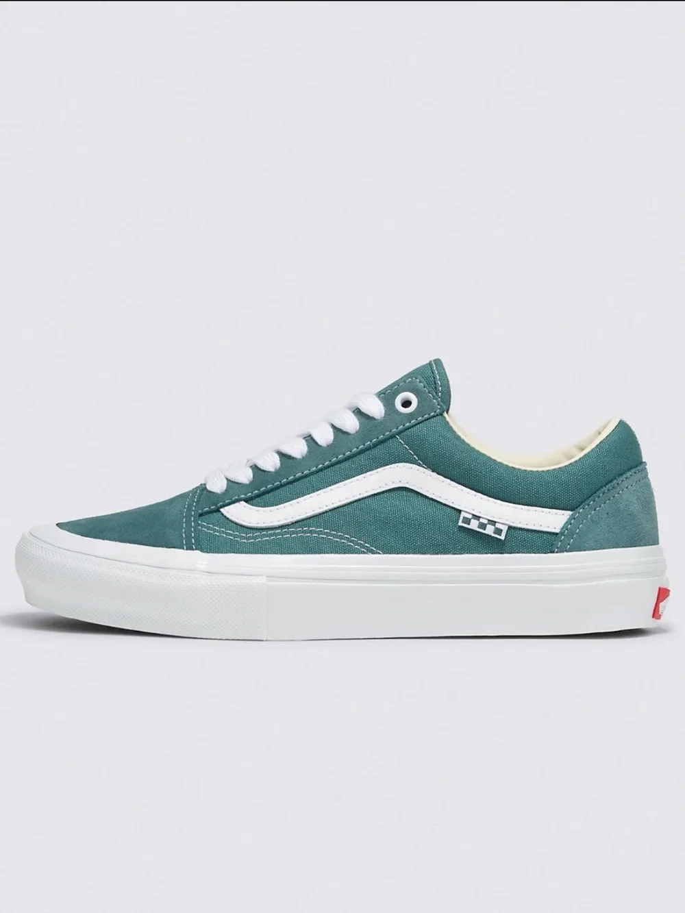 Vans Teal Old Skool Low-Top Sneakers with White Stripe
